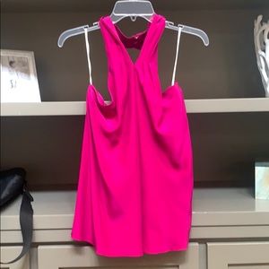 NWT AMANDA UPRICHARD MAGENTA HALTER BLOUSE